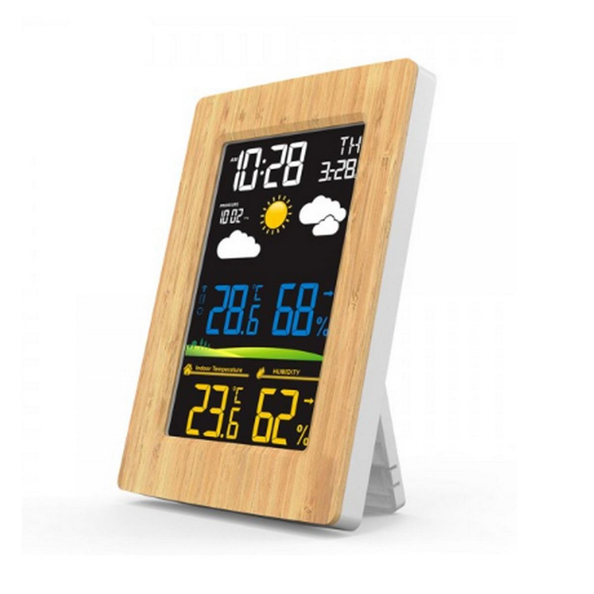 LIVOO Station météo bois/noir - SL264