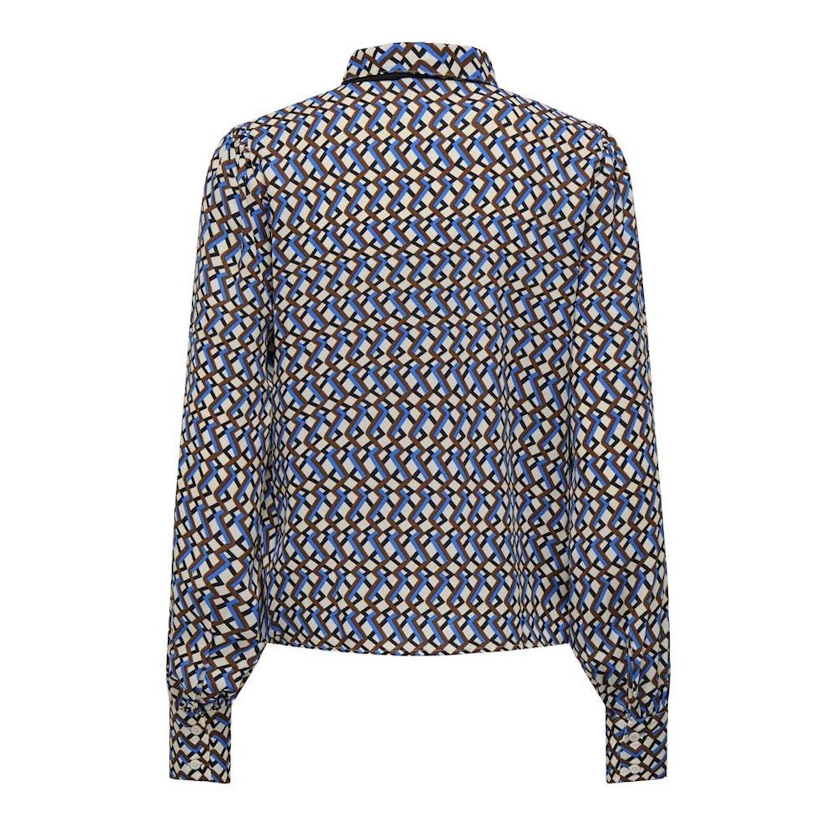 JACQUELINE DE YONG Blouse Beige//Bleu Imprimé Femme JDY Life Boey