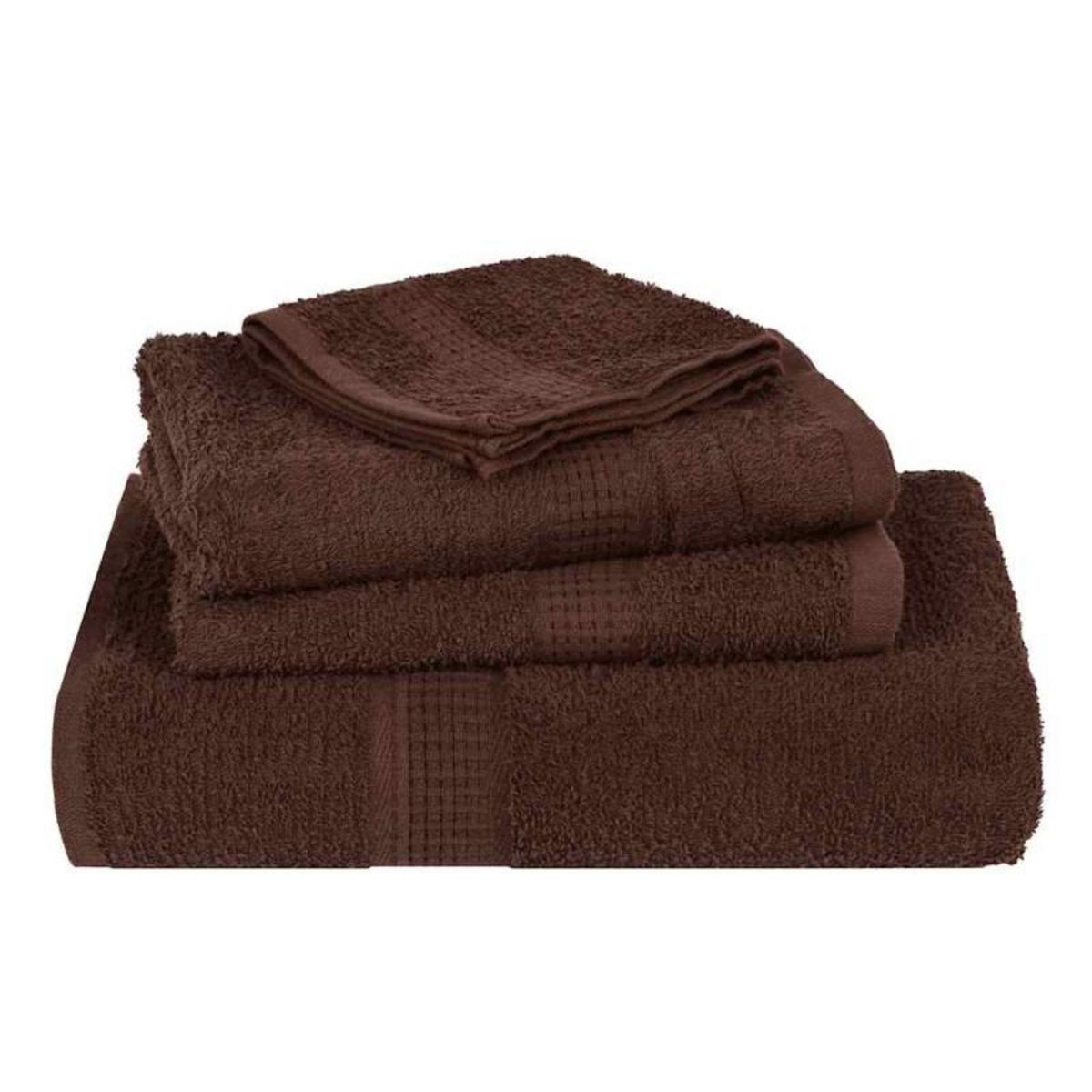 VIDAXL Serviettes d invité 2 pcs marron 30x50 cm 360 g m² 100% coton