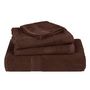 Voir la diapositive 4 : VIDAXL Serviettes d invité 2 pcs marron 30x50 cm 360 g m² 100% coton