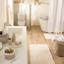 GUY LEVASSEUR Rideau de douche imprimé en polyester beige RETRO
