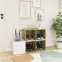 Voir la diapositive 3 : VIDAXL Armoire a chaussures entree blanc chene sonoma bois ingenierie