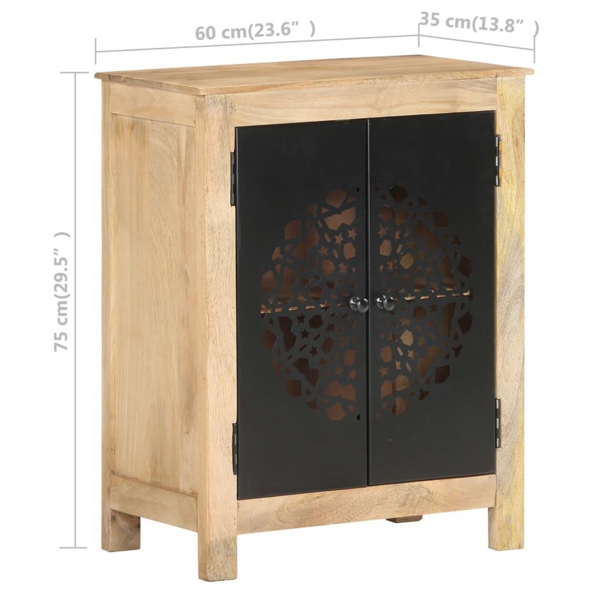 Voir la diapositive 6 : VIDAXL Buffet 60x35x75 cm bois de manguier massif
