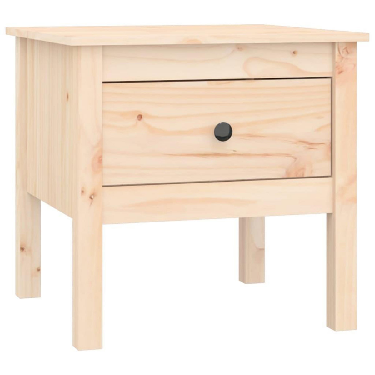 VIDAXL Tables d'appoint 2 pcs 50x50x49 cm Bois massif de pin