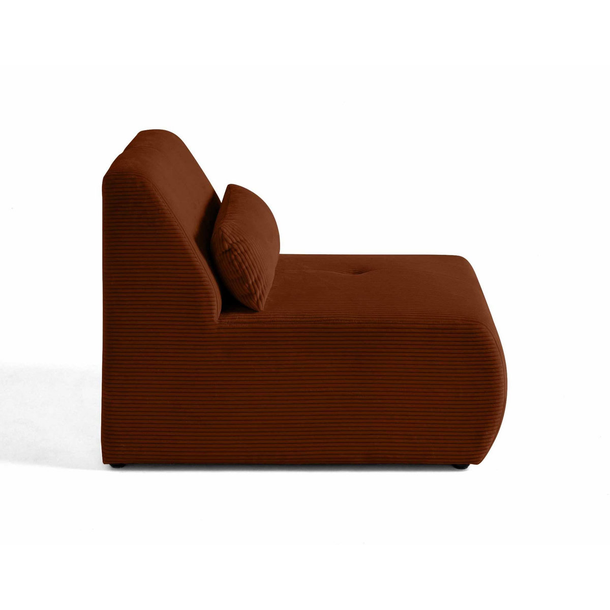 LISA DESIGN Onyx - fauteuil sans accoudoirs - en velours côtelé