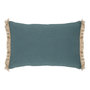 Voir la diapositive 1 : ATMOSPHERA Coussin Déco à Franges  Bota  38x58cm Vert Jade