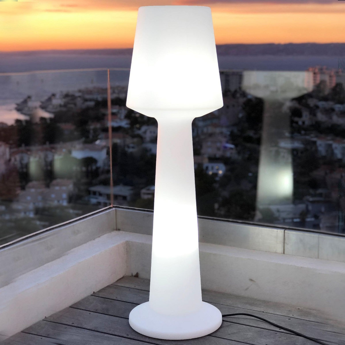 Lumisky Lampadaire ext filaire AUSTRAL Blanc Polypropylène H110CM