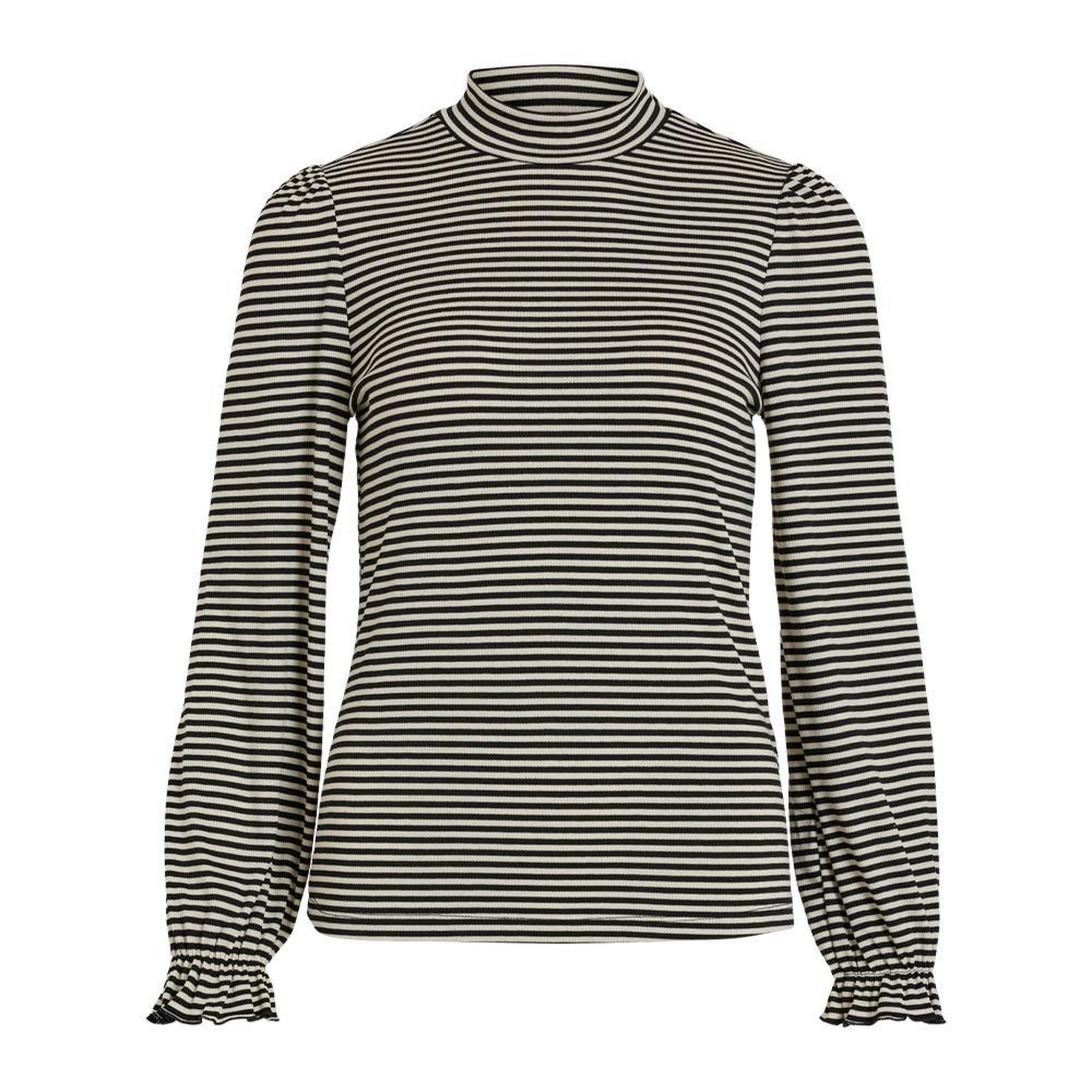 Voir la diapositive 1 : Vila Pull Noir/Blanc Femme Vila Visabia