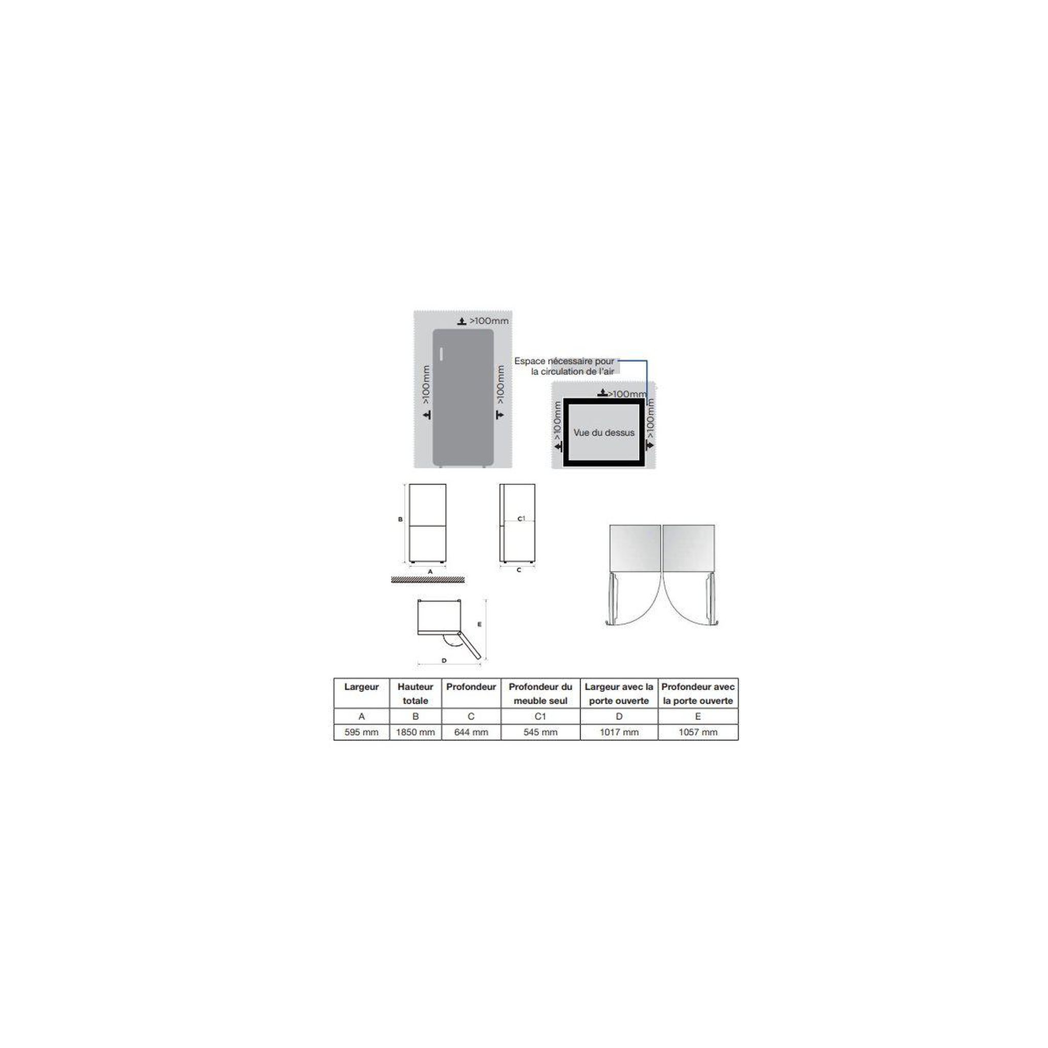 Voir la diapositive 3 : ESSENTIEL B Congélateur armoire ecave185-60mis1