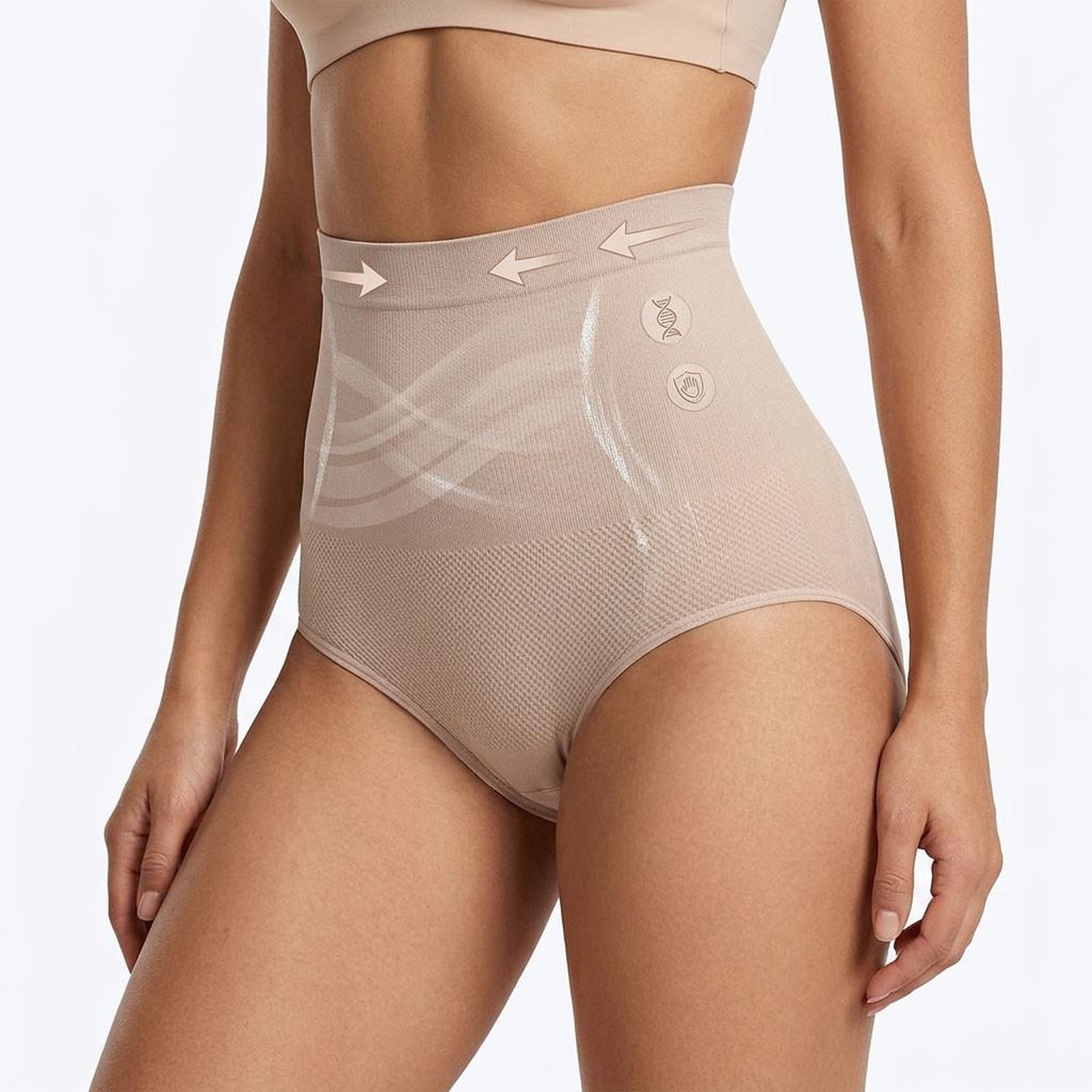 Voir la diapositive 6 : OZABI OZABI Pack Culotte Gainante Femme Lot 4 Taille Haute Ventre Plat