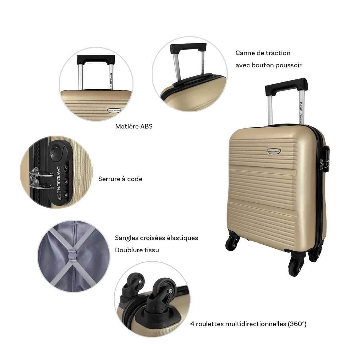 David Jones Valise cabine XS underseat rigide 45cm