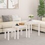 Voir la diapositive 1 : VIDAXL Tables gigognes 3 pcs Blanc Bois de pin massif