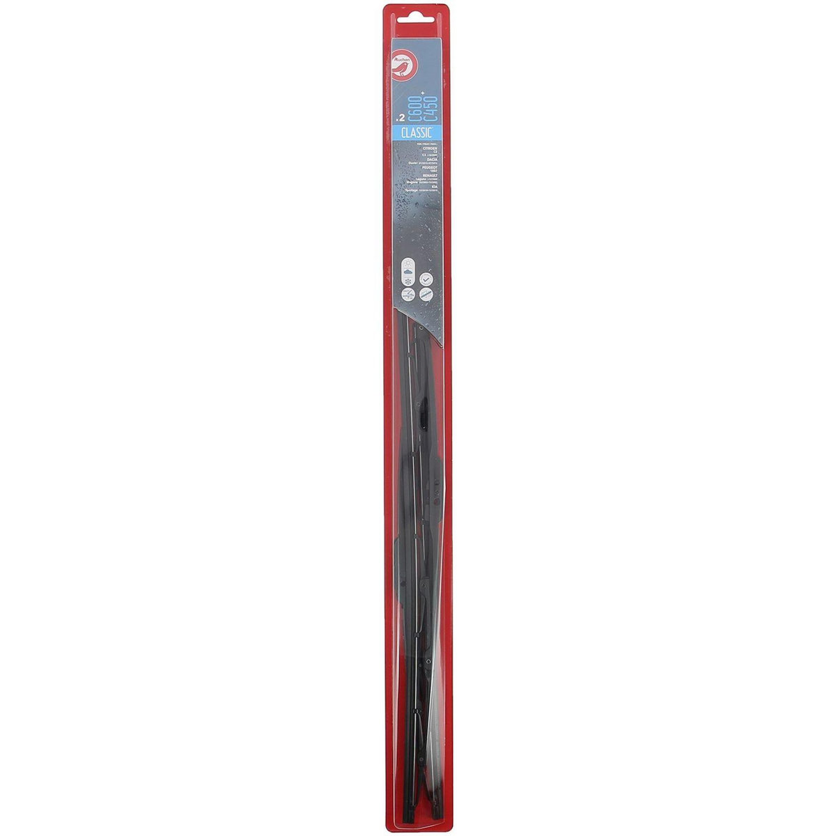 AUCHAN 2 balais d'essuie-glace WEST CLASSIC WIPER BLADE (600+450MM)