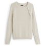 Voir la diapositive 3 : INEXTENSO Pull col rond beige femme