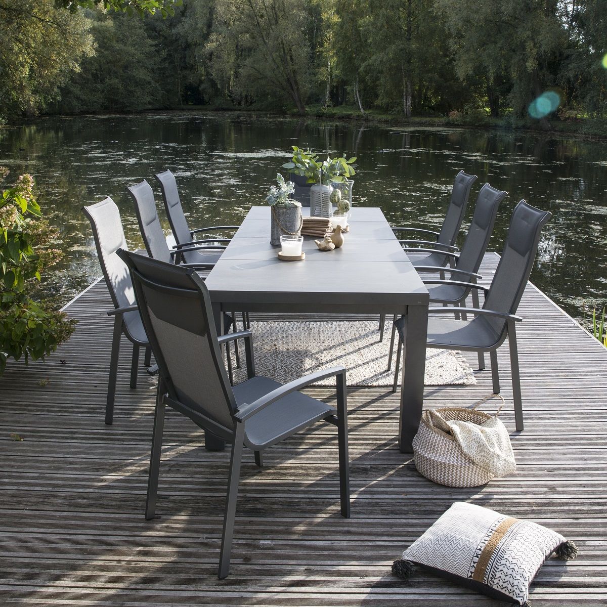 GARDENSTAR Salon de jardin 8 personnes TOUQUET