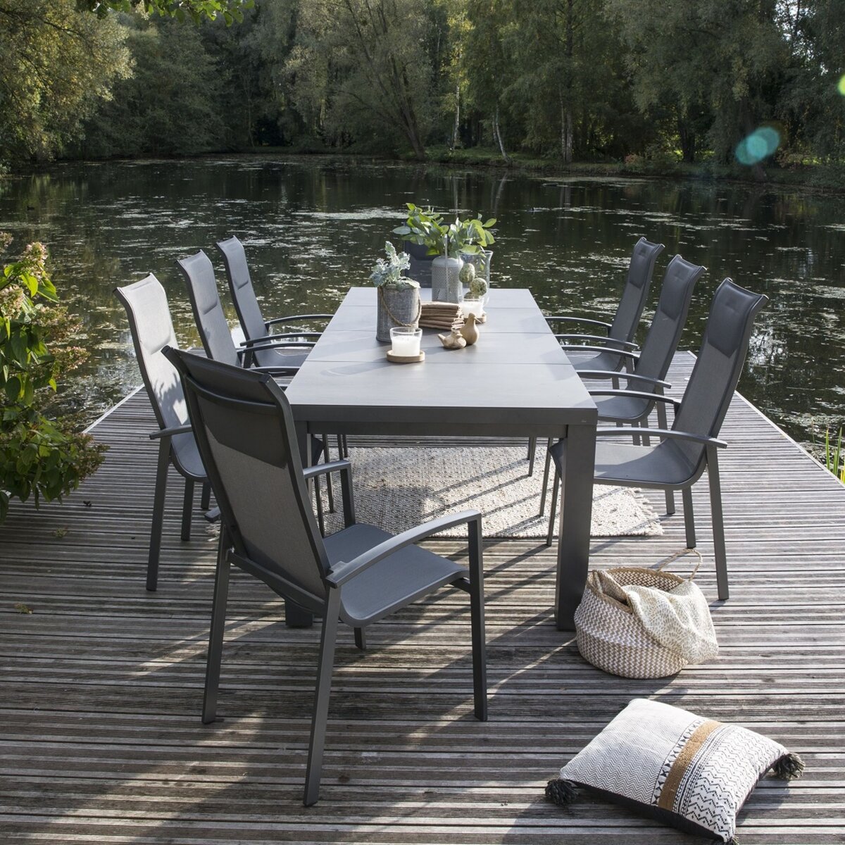 GARDENSTAR Salon de jardin 8 personnes TOUQUET