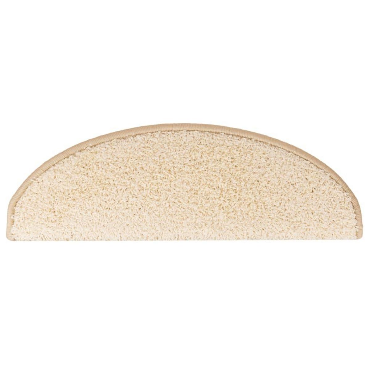 VIDAXL Tapis d'escalier 10 pcs 65x21x4 cm Creme