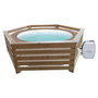 Voir la diapositive 2 : Habrita Habillage bois hexagonal pour spas et piscines gonflables - 2,63x2,09x0,71m