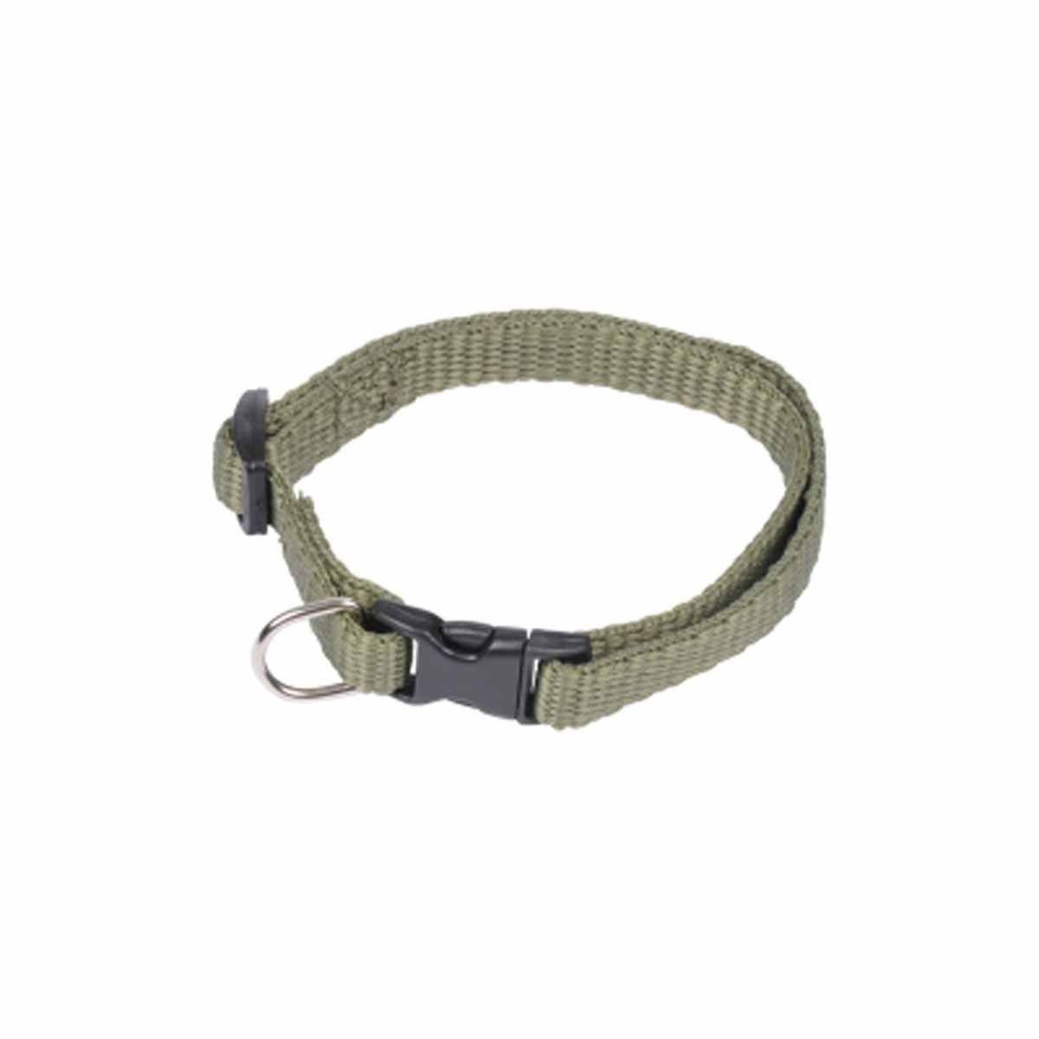 HOMEA Collier réglable chien  essentiel  25-35cm kaki
