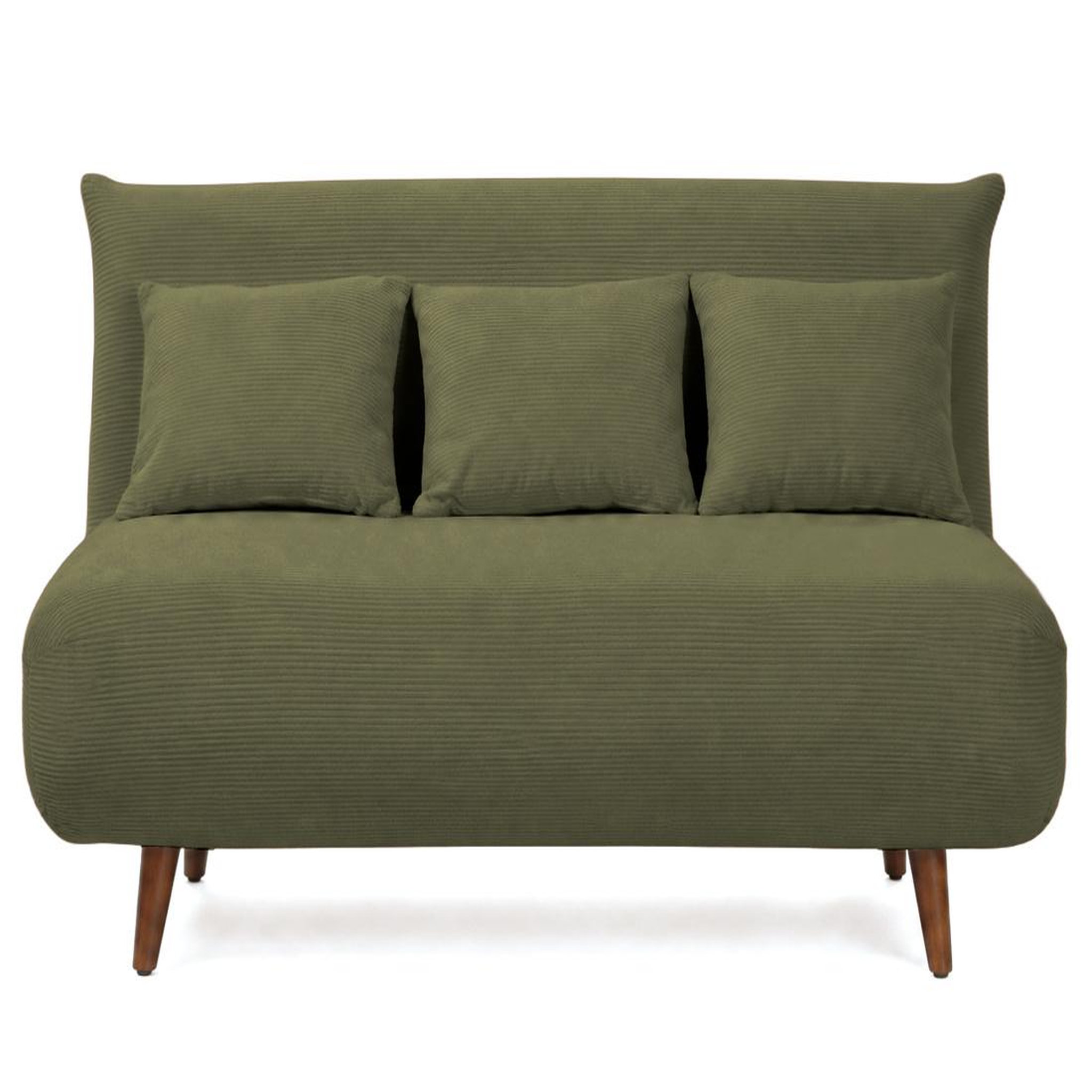 Voir la diapositive 1 : BEST MOBILIER Lumi - banquette convertible clic-clac 2 places en velours côtelé