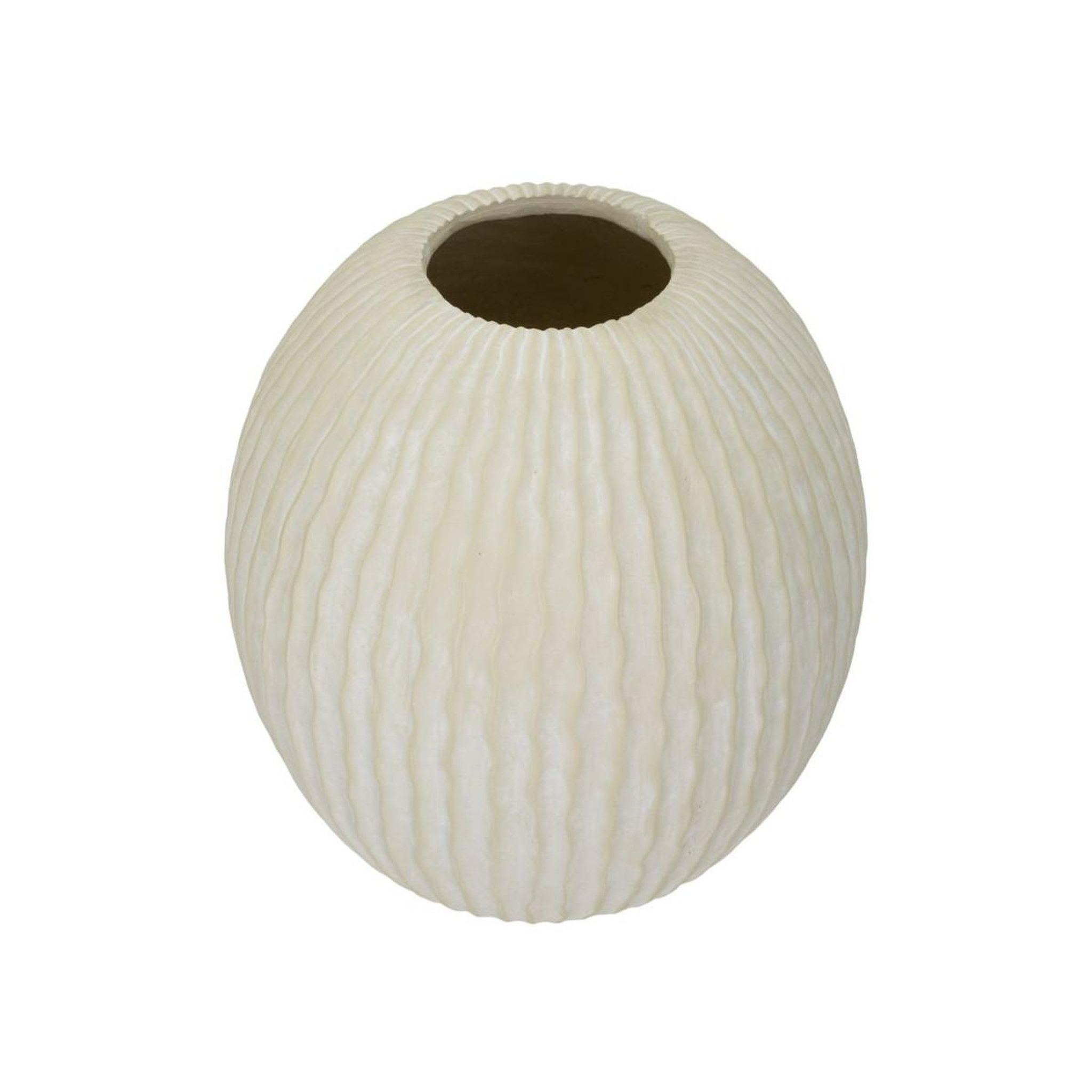 Voir la diapositive 2 : Paris Prix Vase design rainuré  icicle  38cm crème