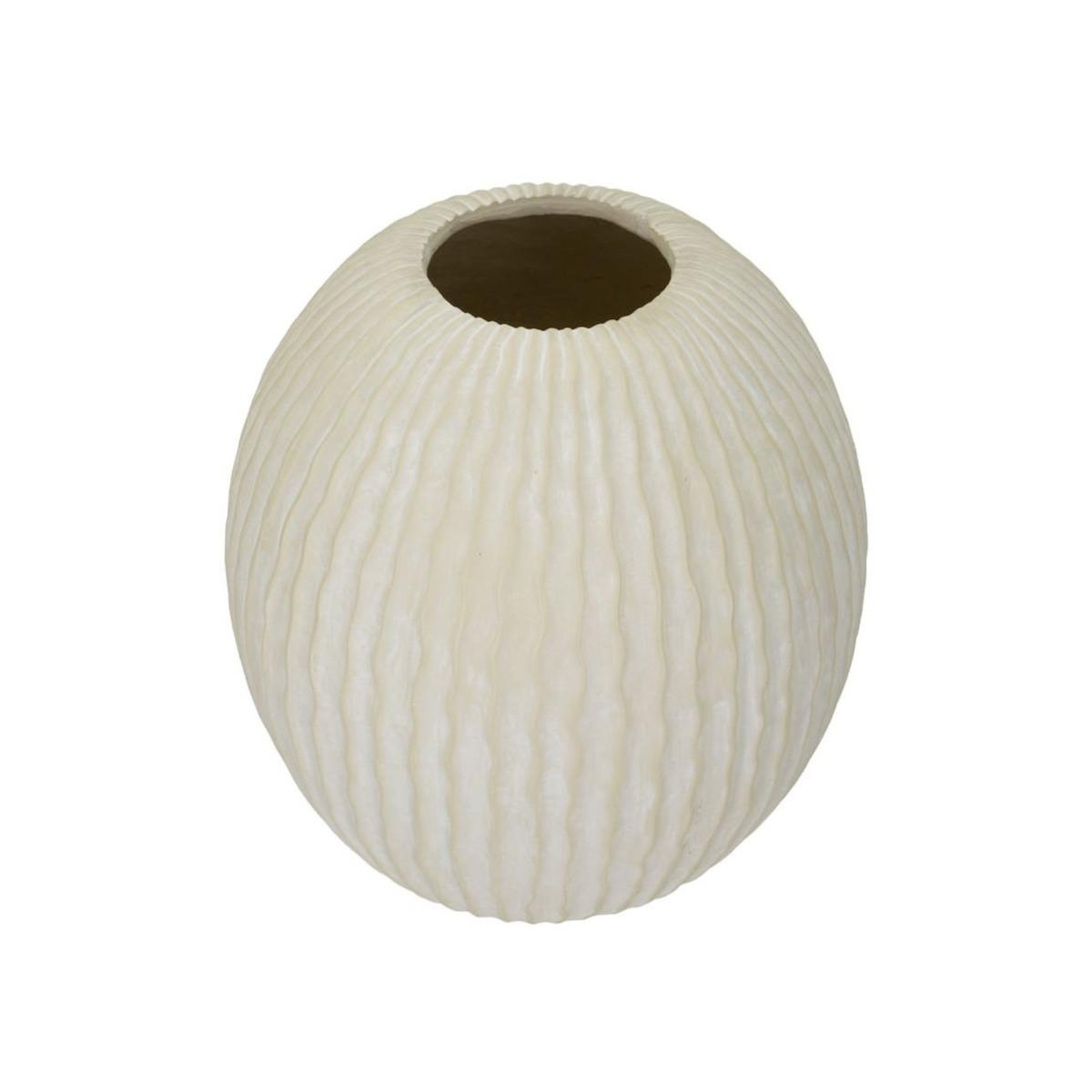 Paris Prix Vase Design Rainuré  Icicle  38cm Crème