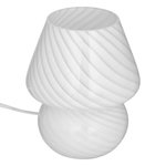 ATMOSPHERA Lampe champignon en verre - Hauteur 18 cm - Blanc