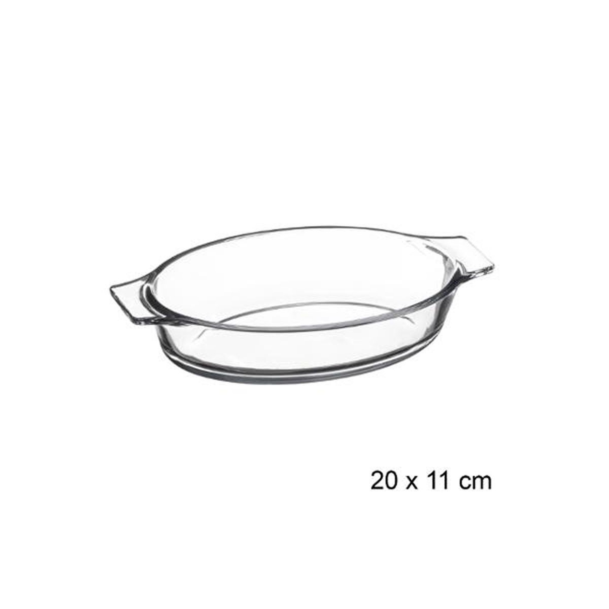 Voir la diapositive 2 : FIVE Lot de 6 Mini Plats en Verre  Ovale  20cm Transparent