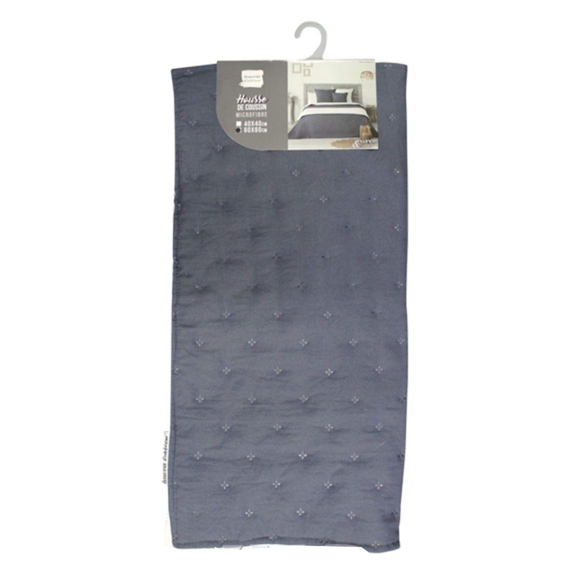Voir la diapositive 4 : Douceur d'Intérieur Housse de coussin  mellow  60x60cm bleu & blanc
