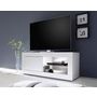 Voir la diapositive 1 : BEST MOBILIER Milo - meuble tv - blanc - 2 niches et 1 porte - 140 cm