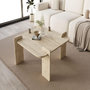 Voir la diapositive 2 : Habitat et Jardin Table basse en bois  Woog  90 x 90 x 35 cm - Travertin