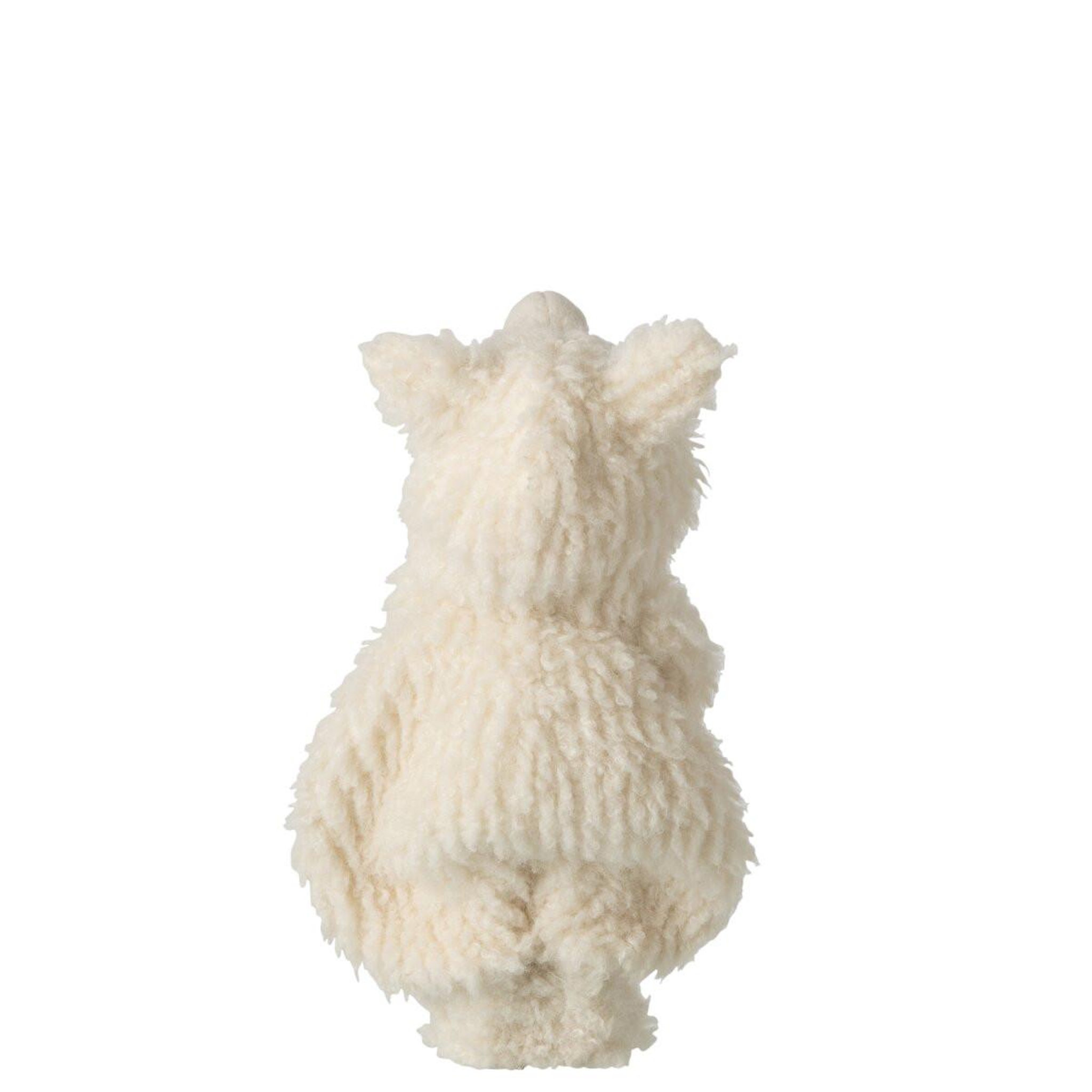 Voir la diapositive 3 : J-LINE Statuette enfant en mouton  laszlo  47cm blanc
