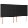 Voir la diapositive 2 : VIDAXL Tetes de lit 4 pcs Noir 100x5x78/88 cm Similicuir
