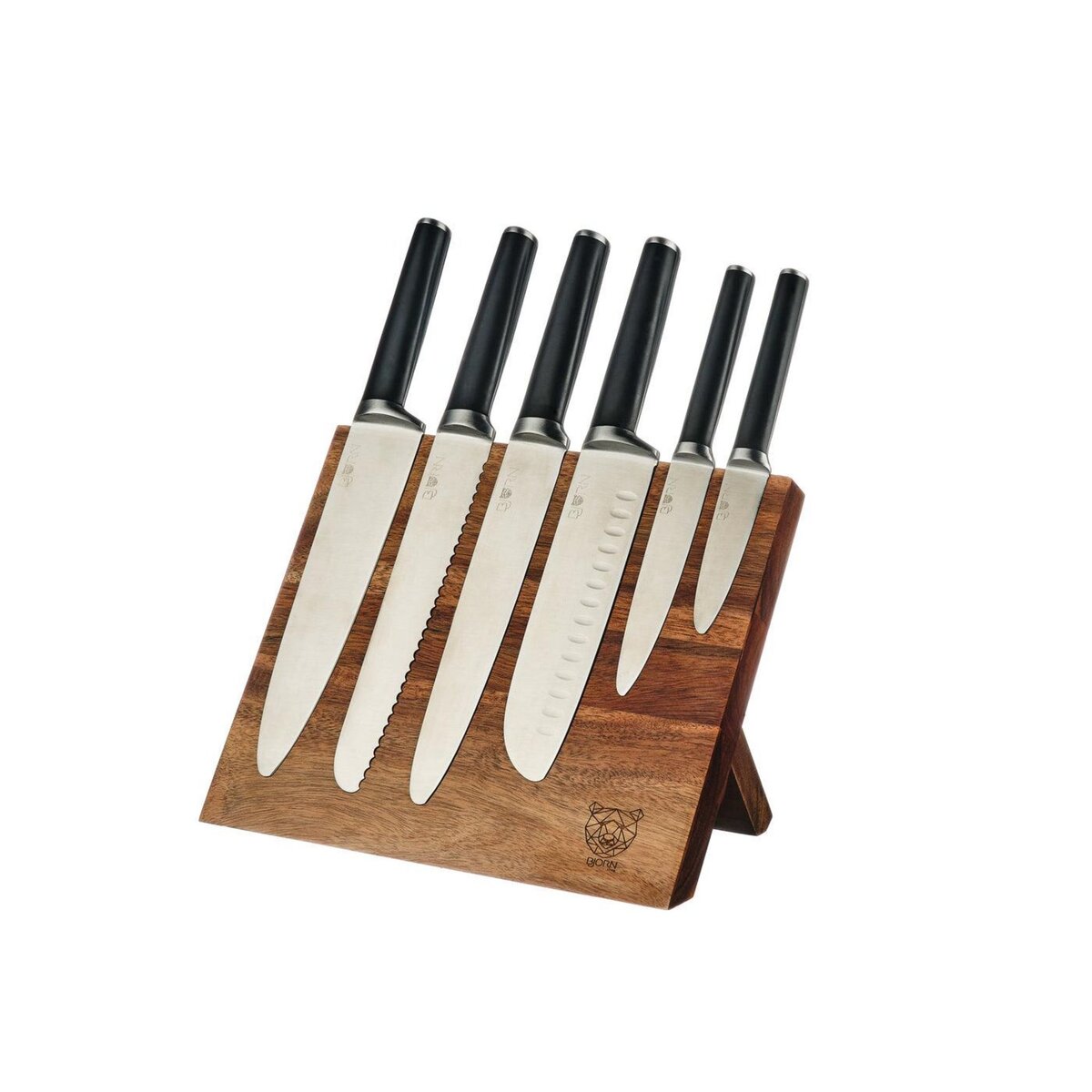 BJORN Bloc couteaux de cuisine JONA VANTAA - 7 pièces