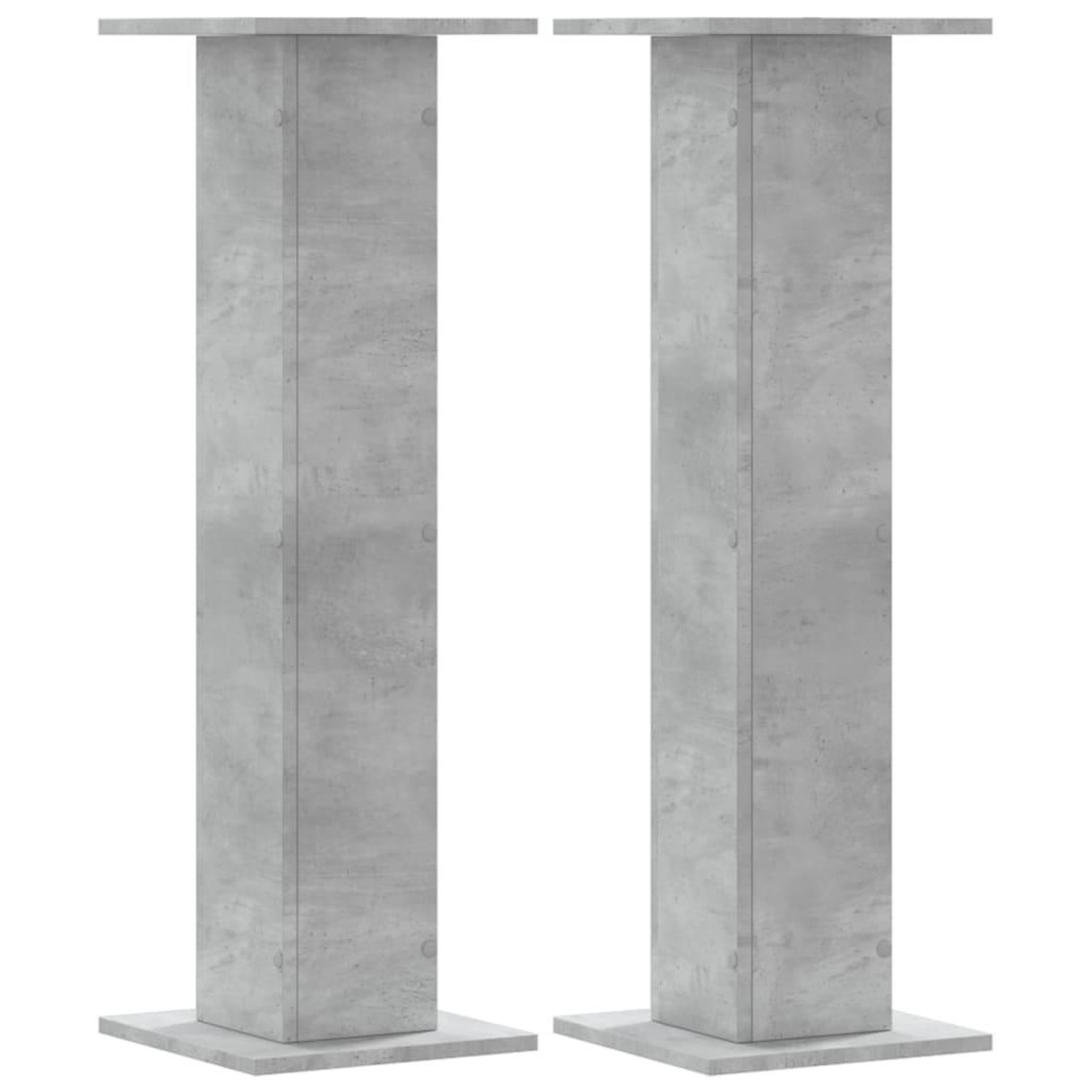 Voir la diapositive 2 : VIDAXL Supports pour plantes 2 pcs gris beton bois d'ingenierie