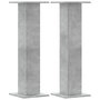 Voir la diapositive 2 : VIDAXL Supports pour plantes 2 pcs gris beton bois d'ingenierie