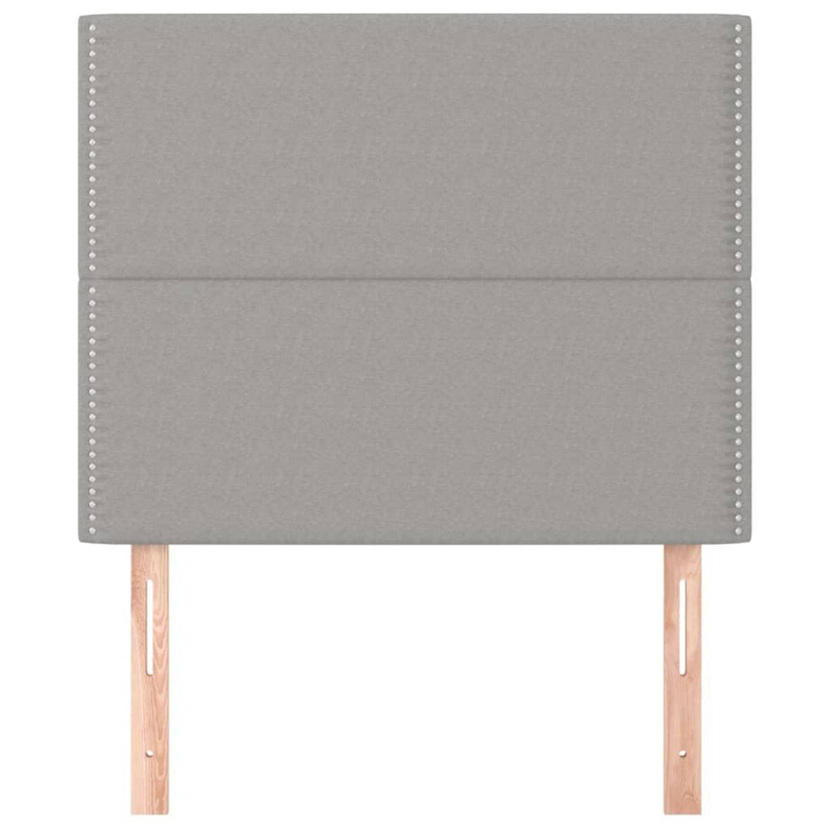VIDAXL Tetes de lit 2 pcs Gris clair 80x5x78/88 cm Tissu
