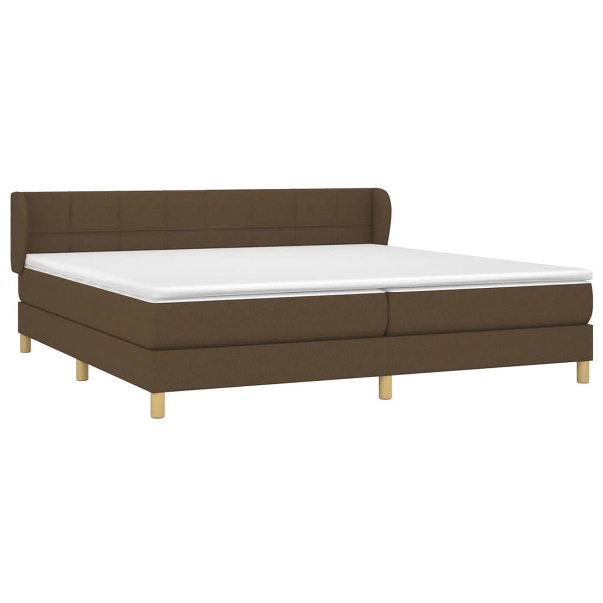 Voir la diapositive 3 : VIDAXL Sommier a lattes de lit avec matelas Marron fonce 200x200 cm