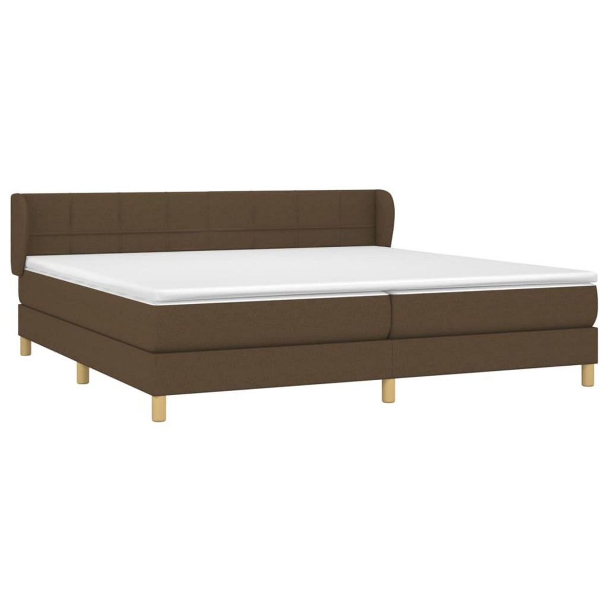 VIDAXL Sommier a lattes de lit avec matelas Marron fonce 200x200 cm