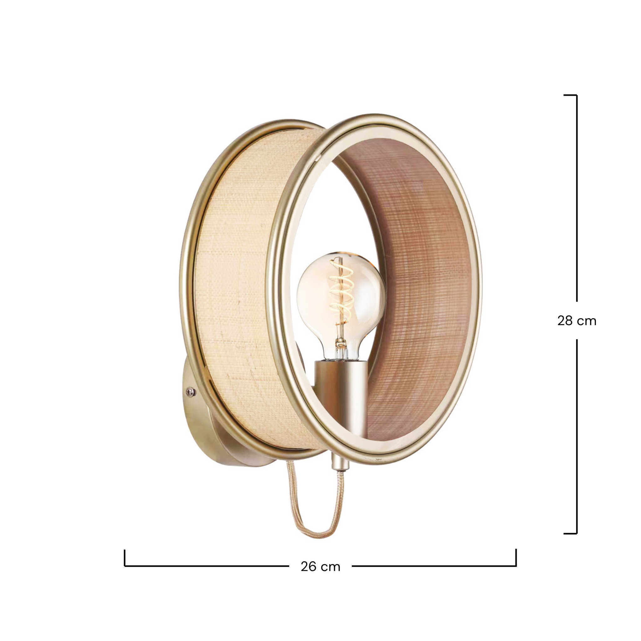 Voir la diapositive 4 : MAISON PAVANE Applique murale en fibre naturelle-bob