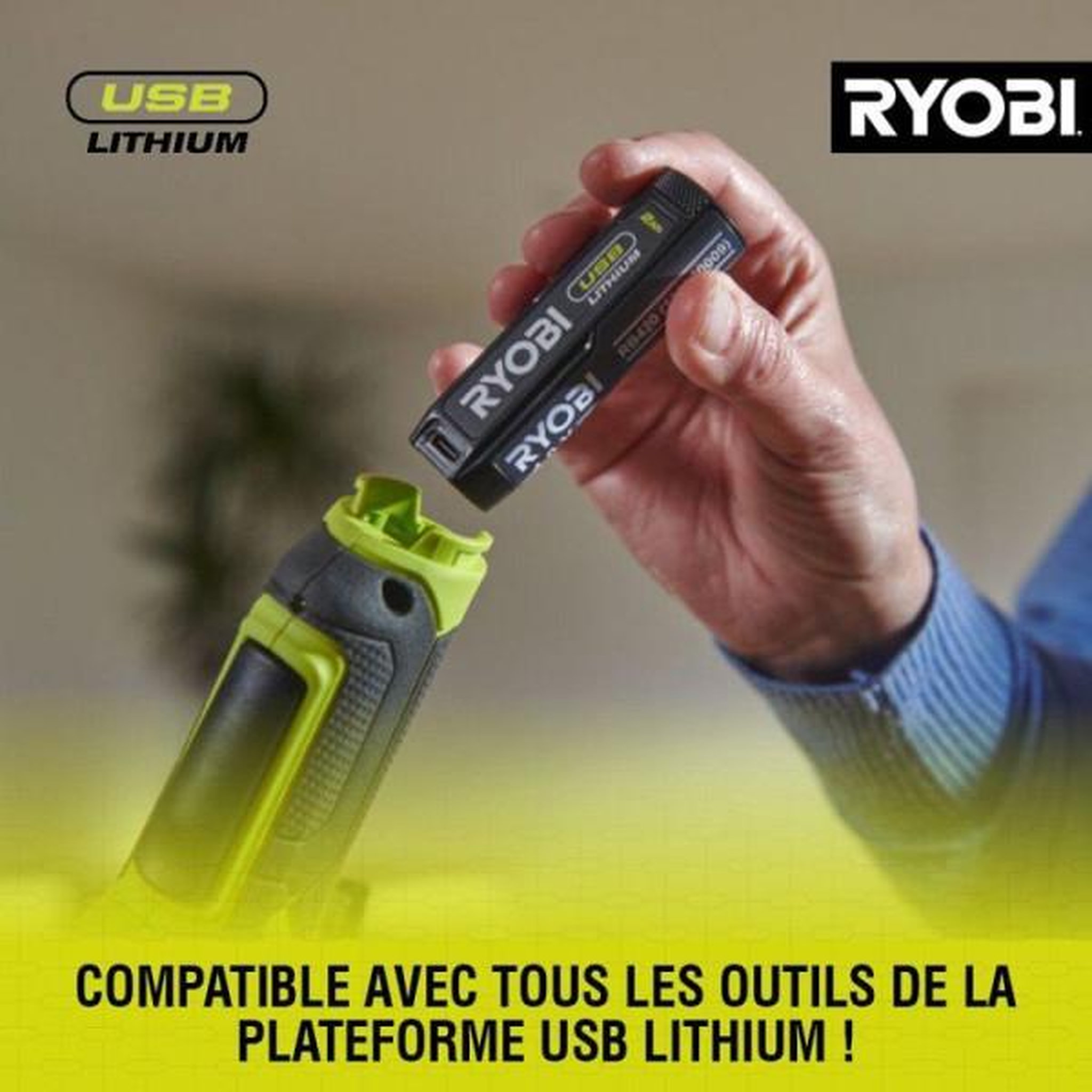 Voir la diapositive 4 : Ryobi Ryobi batterie 4v 3ah usb-c lithium powerbank - rb4l30