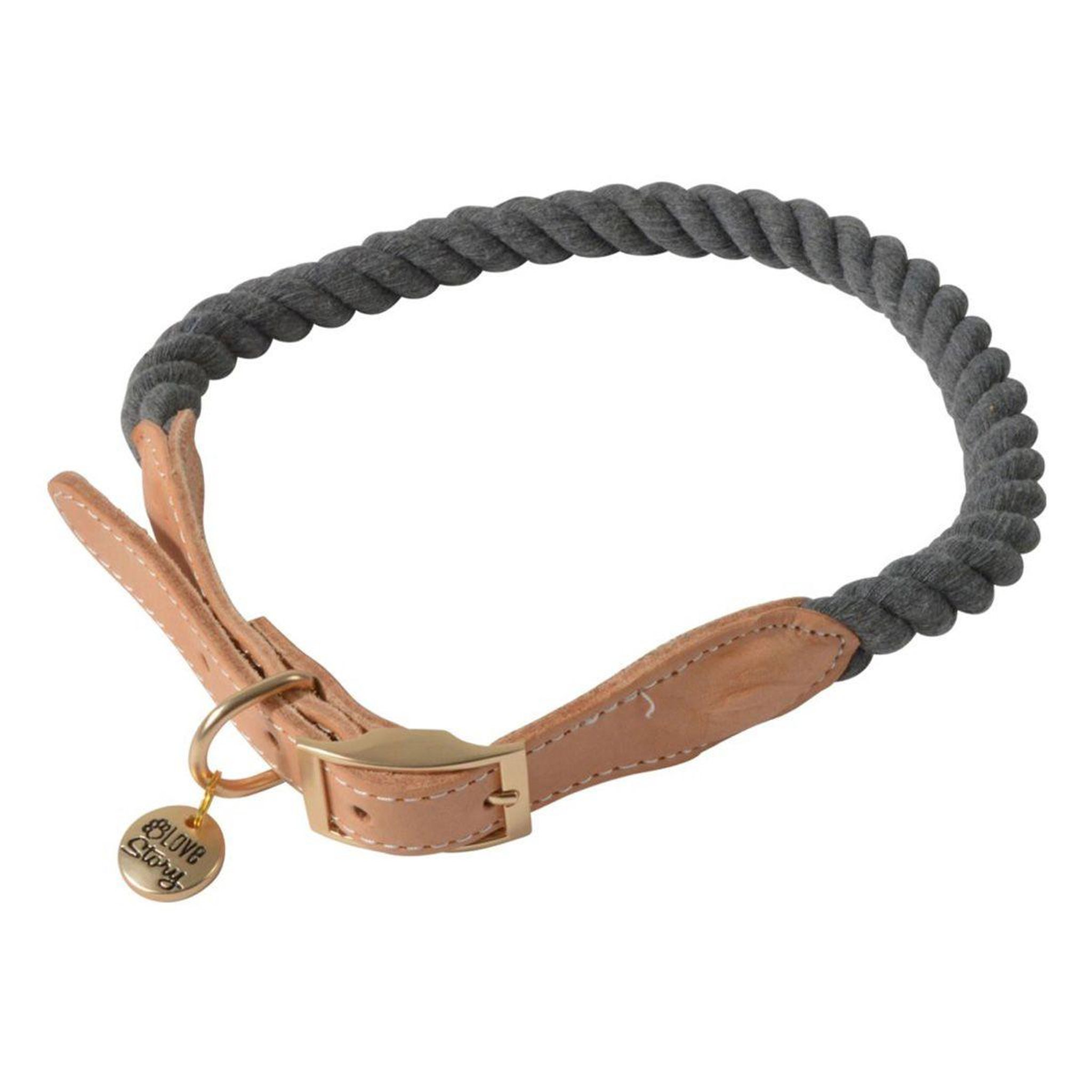 Voir la diapositive 1 : LOVE STORY Collier pour chien réglable  city  70cm anthracite
