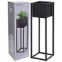 Voir la diapositive 1 : H&S Collection H&S Collection Pot de fleurs sur pied Metal Noir 70 cm