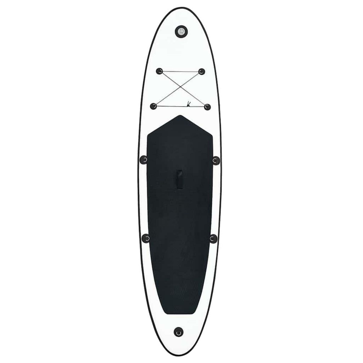VIDAXL Ensemble de planches SUP gonflables Noir et blanc
