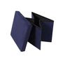 Voir la diapositive 3 : DIVERS Pouf de rangement pliable Kube en velours côtelé - Bleu
