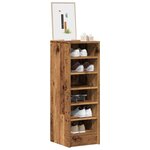 VIDAXL Armoire a chaussures vieux bois 32x35x92 cm bois d'ingenierie