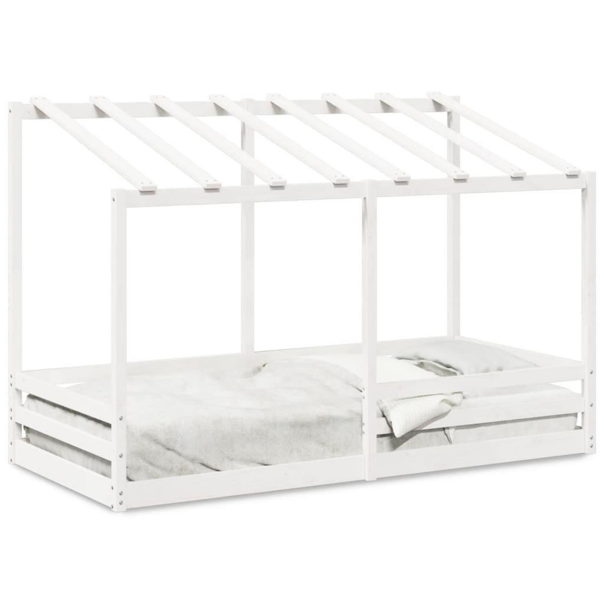 VIDAXL Lit pour enfants sans matelas blanc 100x200 cm bois pin massif