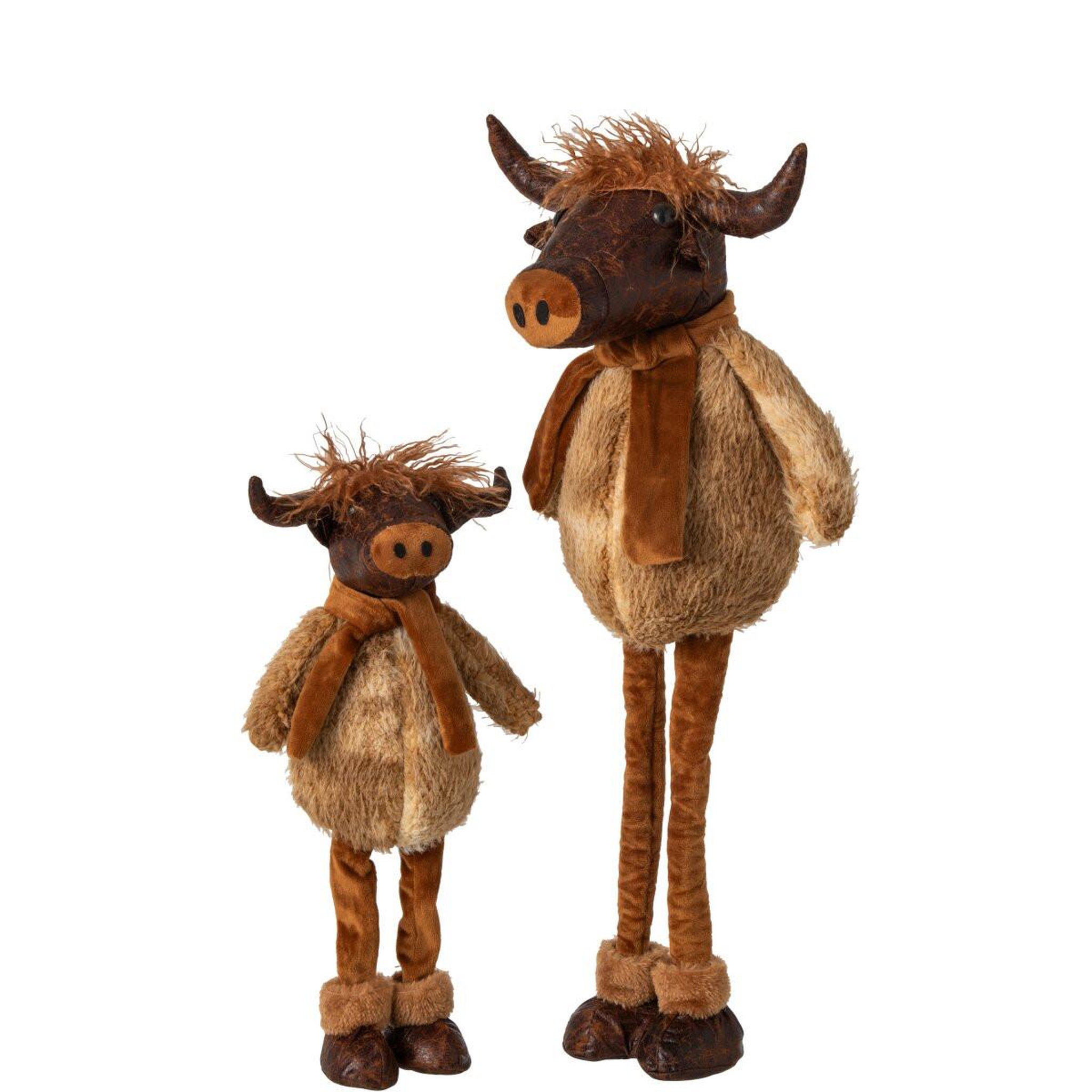 Voir la diapositive 4 : J-LINE Statue déco taureau  balthazar  68cm marron