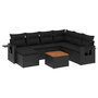 Voir la diapositive 2 : VIDAXL Salon de jardin 8 pcs avec coussins noir resine tressee