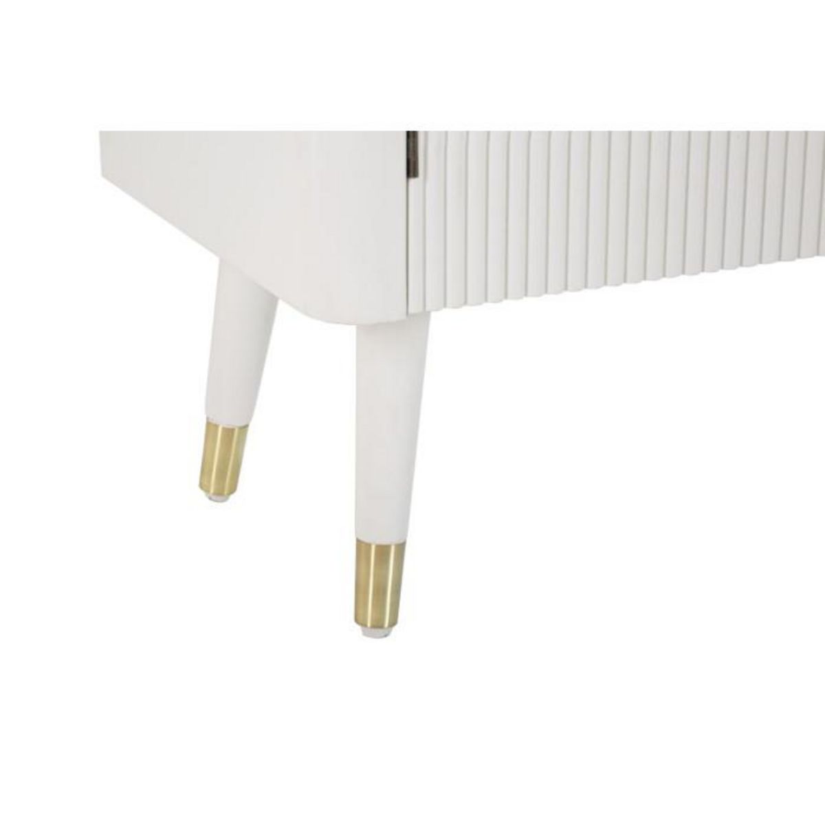 Paris Prix Buffet 2 Portes & 4 Tiroirs en Bois  Matera  117cm Blanc & Naturel